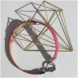 Pink Genuine Leather With Silver Toggle Style Buckle